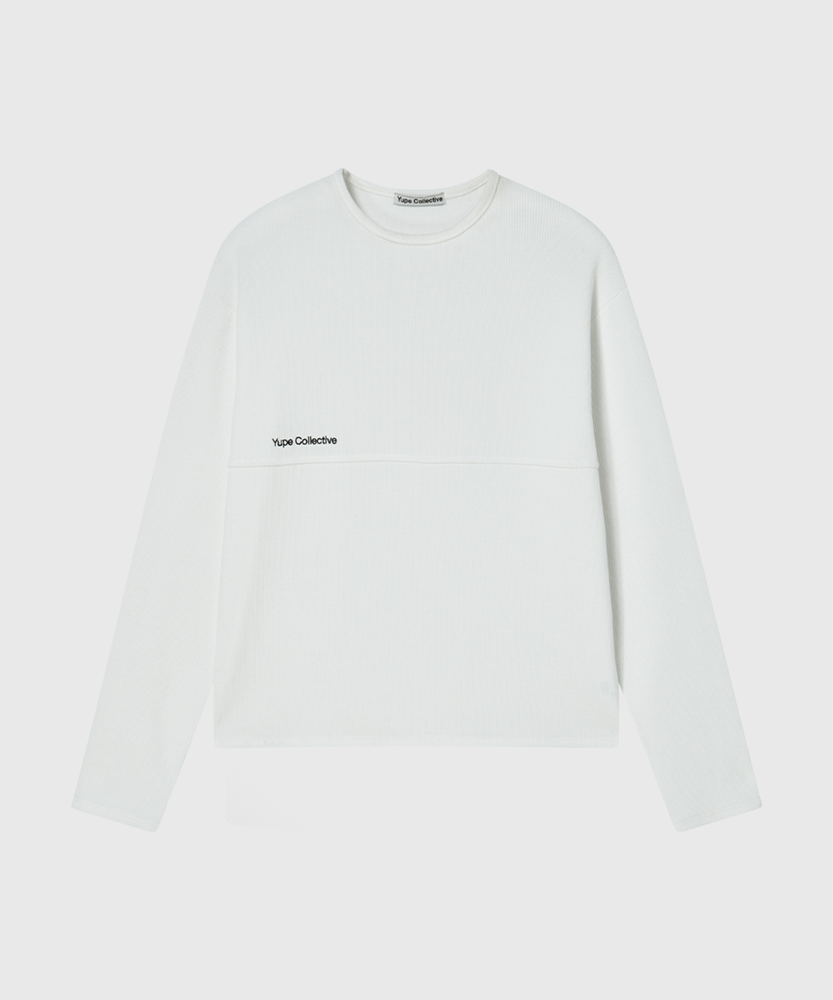 유프(YUPE) Finger-Hole Waffle Longsleeve - White