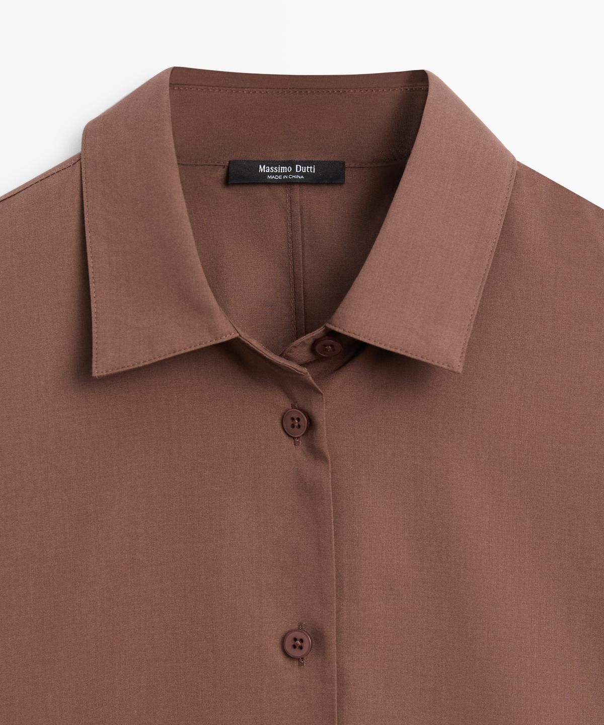 마시모두띠(MASSIMO DUTTI) 코튼 포플린 셔츠