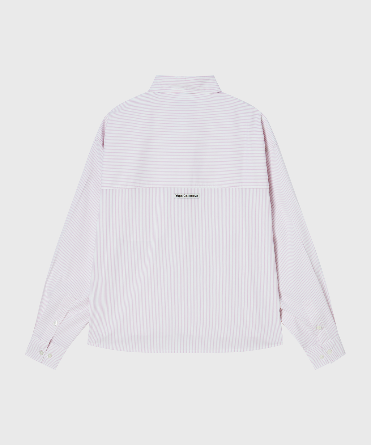 유프(YUPE) Stripe Crop Shirts - Pink