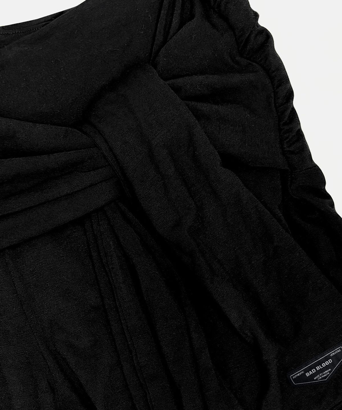 배드블러드(BADBLOOD) Everyday Tie-Waist Bootcut Pants - Black