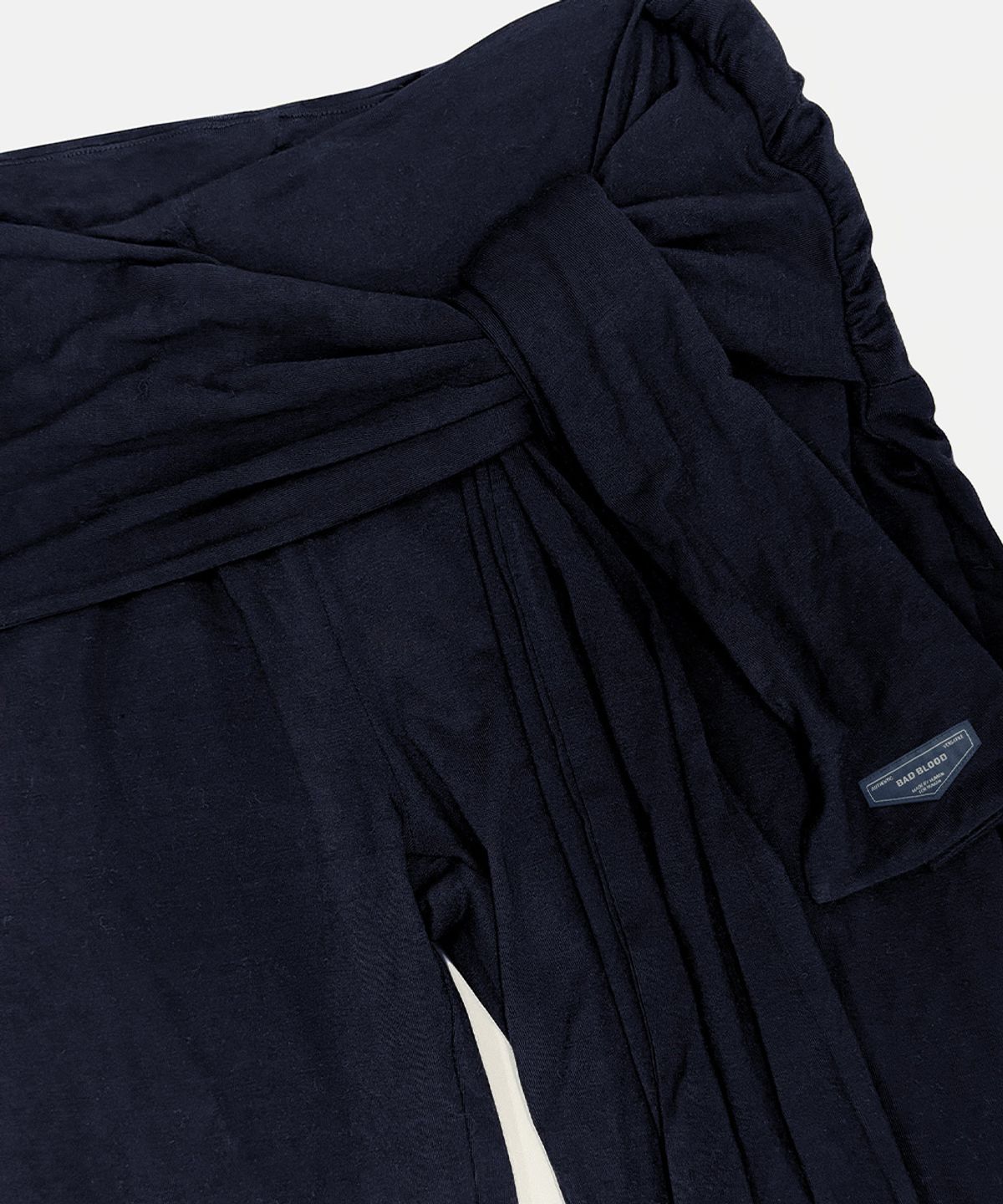 배드블러드(BADBLOOD) Everyday Tie-Waist Bootcut Pants - Navy