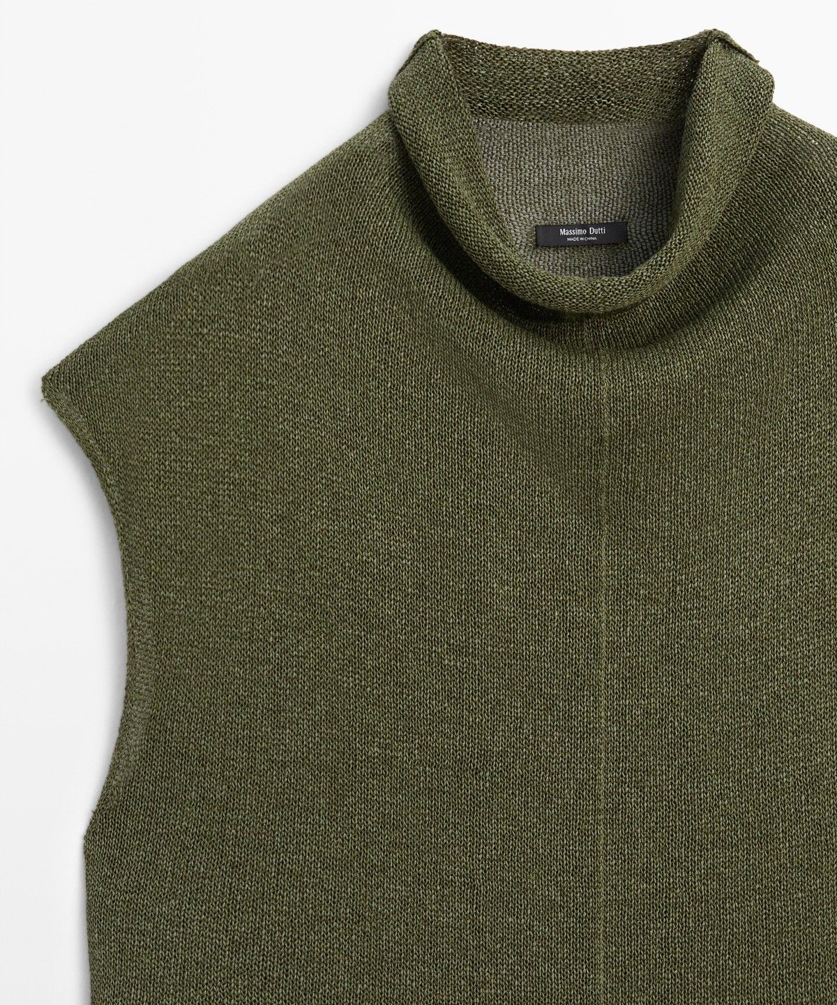 마시모두띠(MASSIMO DUTTI) 드레이프 터틀넥 니트 탑