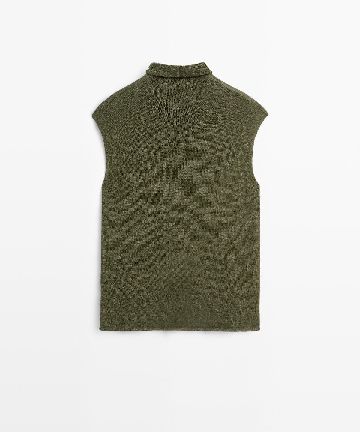 마시모두띠(MASSIMO DUTTI) 드레이프 터틀넥 니트 탑