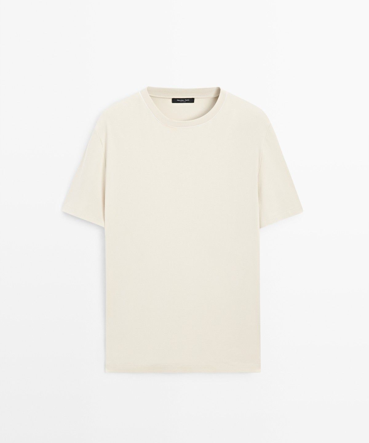마시모두띠(MASSIMO DUTTI) 배색 라운드넥 반팔 티셔츠