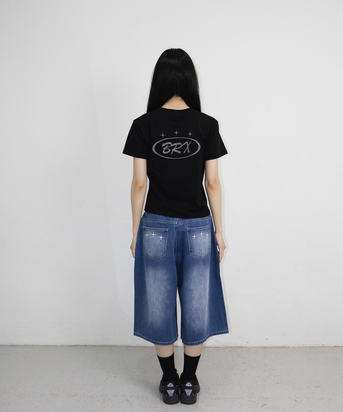 본엑스(BORNX) 3Star Demim Bermuda Pants (Blue)