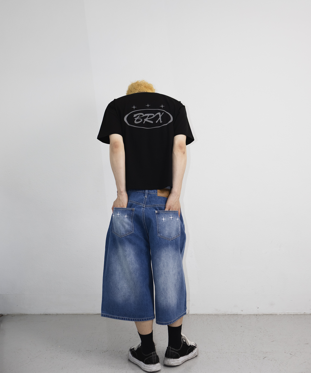 본엑스(BORNX) 3Star Demim Bermuda Pants (Blue)