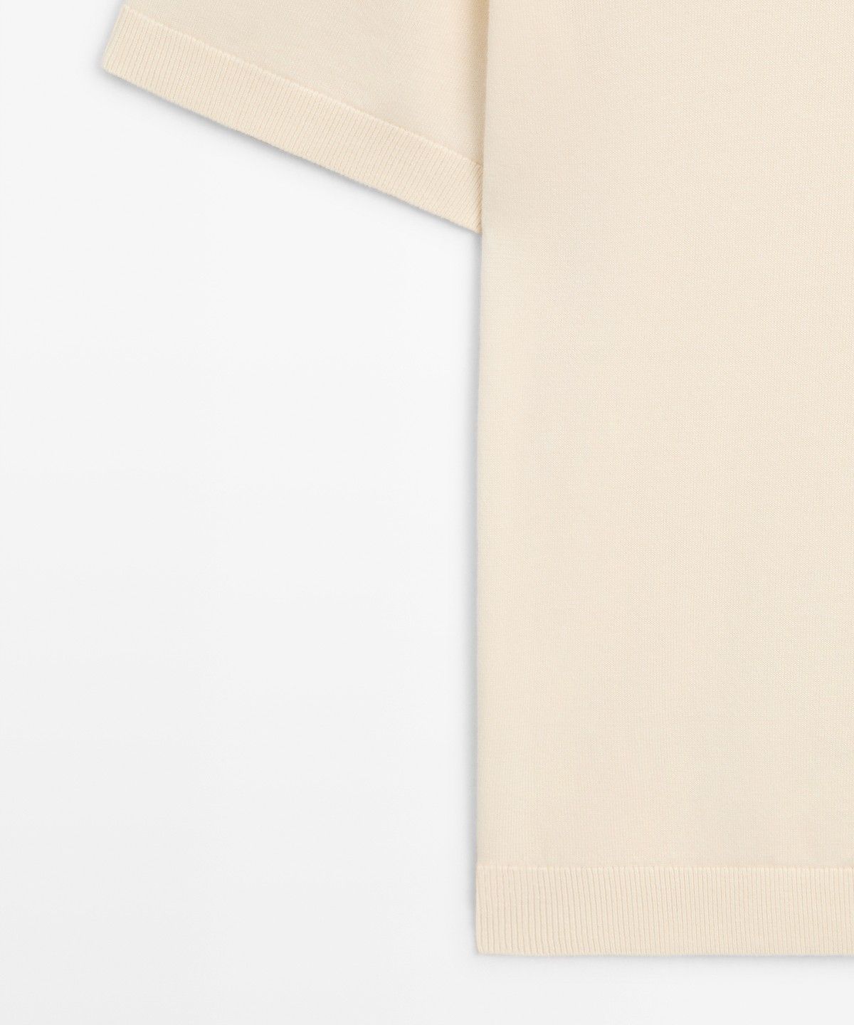 마시모두띠(MASSIMO DUTTI) 100% 코튼 브이넥 니트 폴로 셔츠