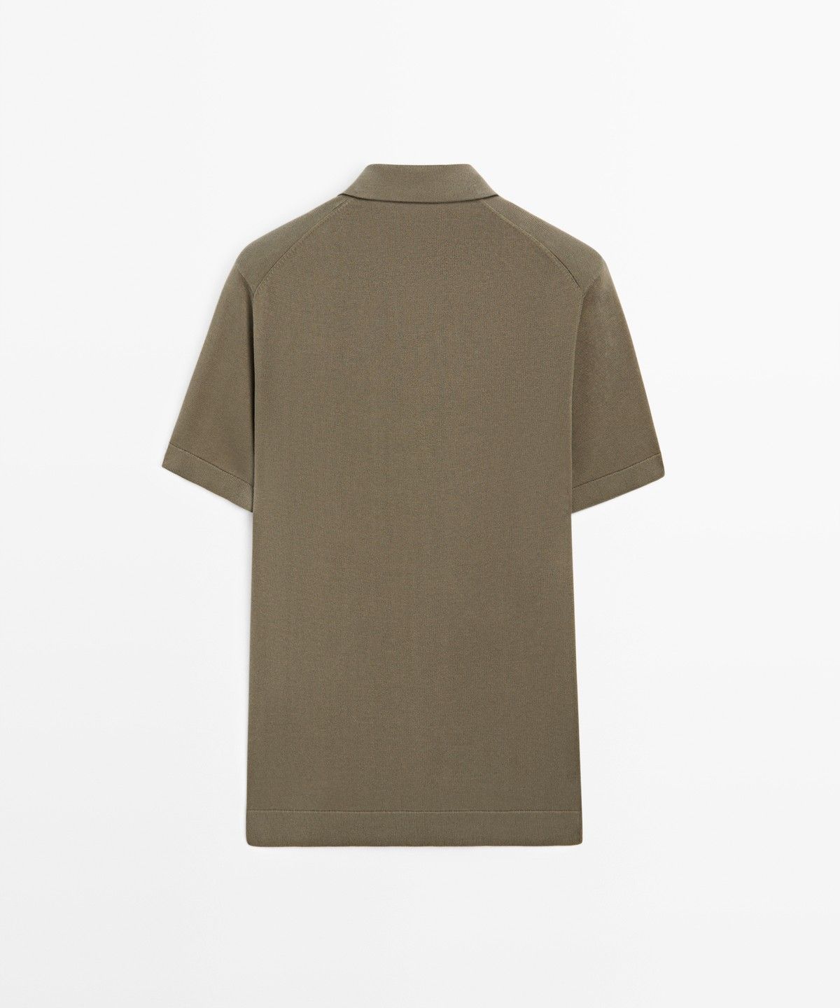 마시모두띠(MASSIMO DUTTI) 100% 코튼 브이넥 니트 폴로 셔츠