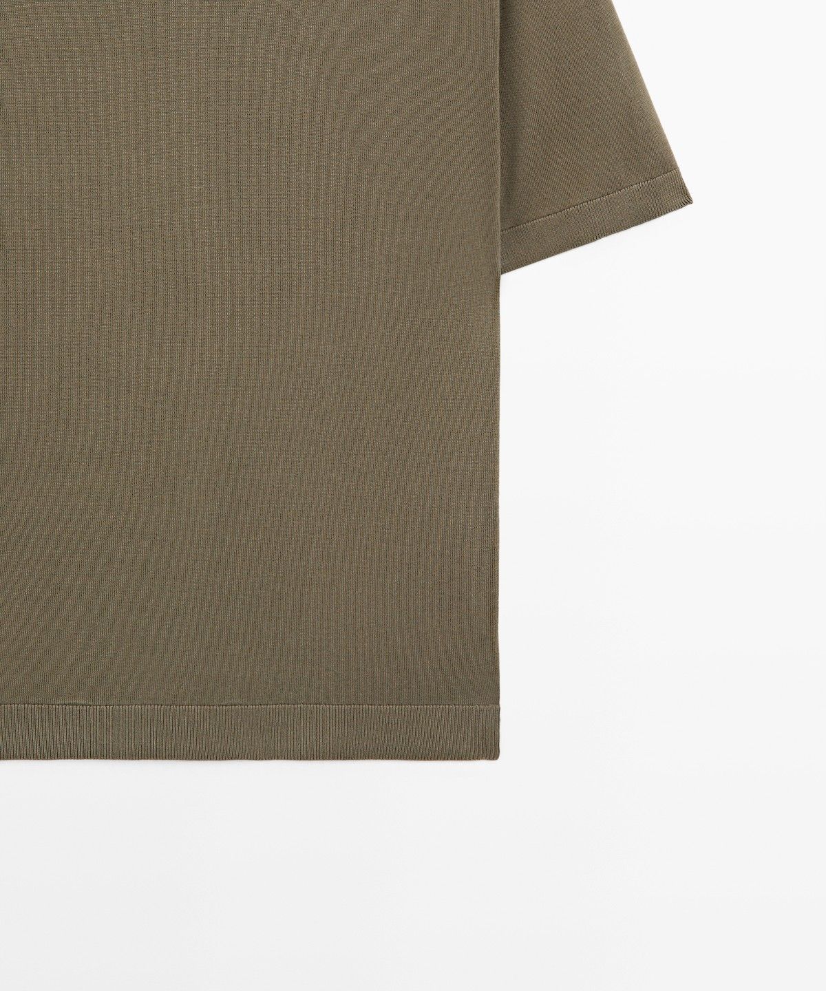 마시모두띠(MASSIMO DUTTI) 100% 코튼 브이넥 니트 폴로 셔츠