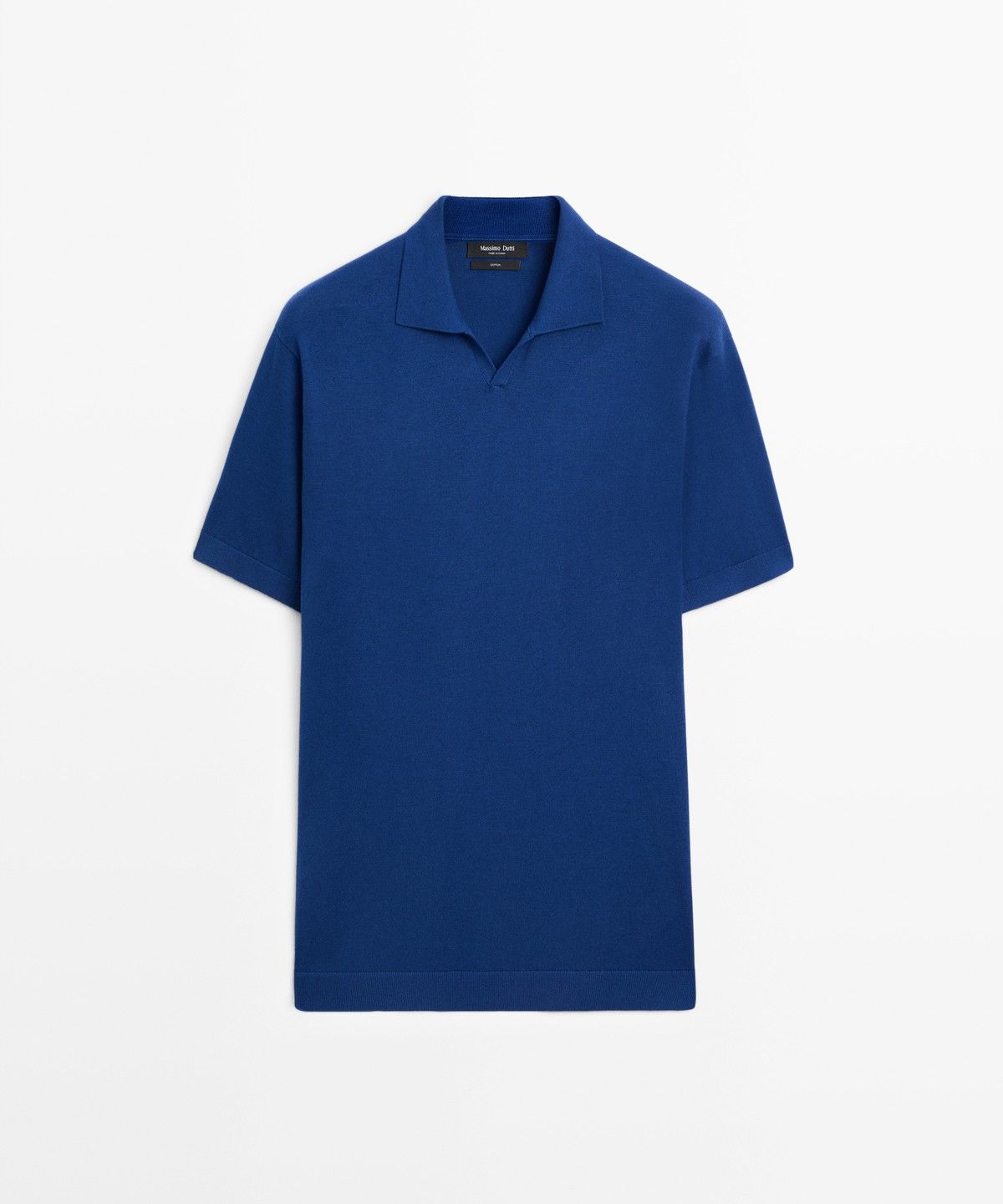 마시모두띠(MASSIMO DUTTI) 100% 코튼 브이넥 니트 폴로 셔츠