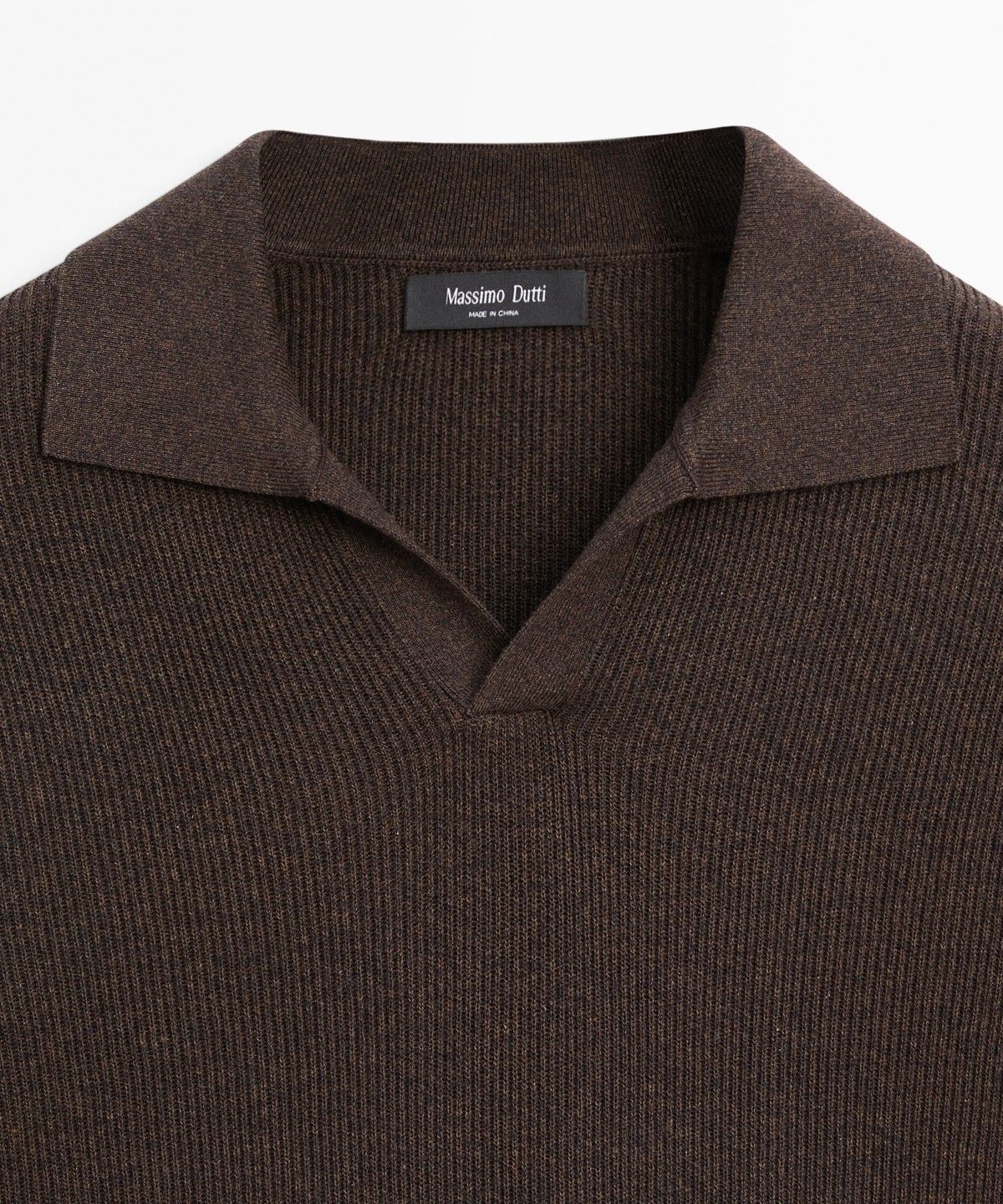 마시모두띠(MASSIMO DUTTI) 코튼 블렌드 니트 폴로