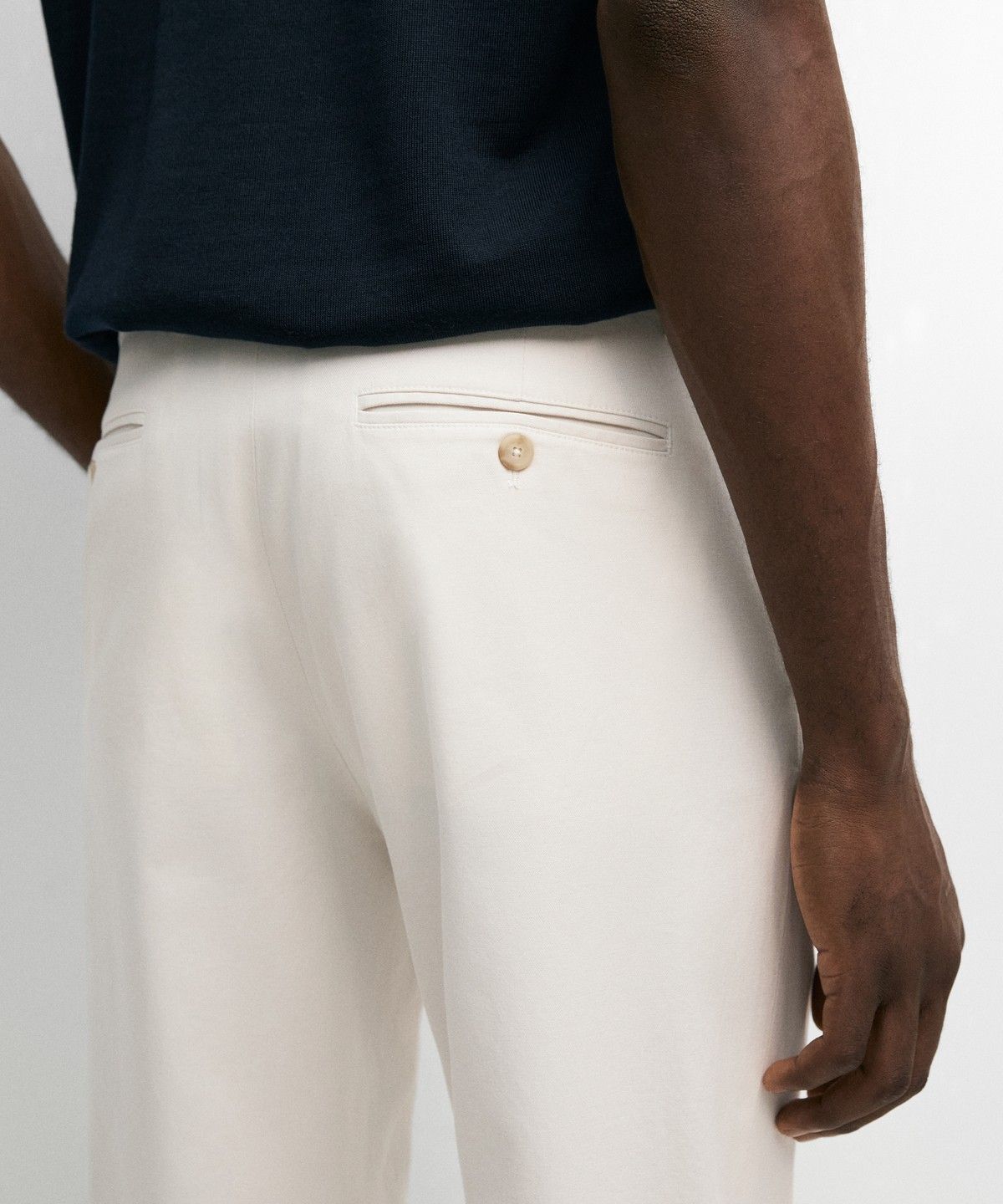 마시모두띠(MASSIMO DUTTI) 코튼 블렌드 슬림 핏 팬츠