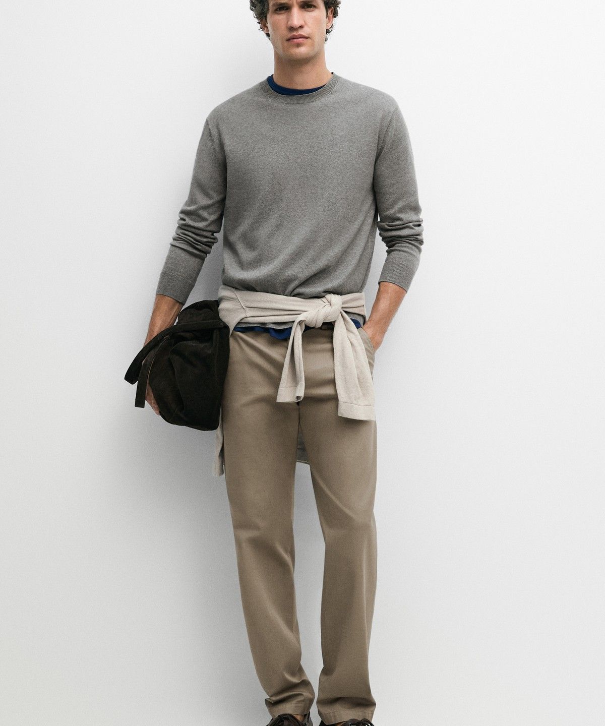 마시모두띠(MASSIMO DUTTI) 코튼 블렌드 슬림 핏 팬츠