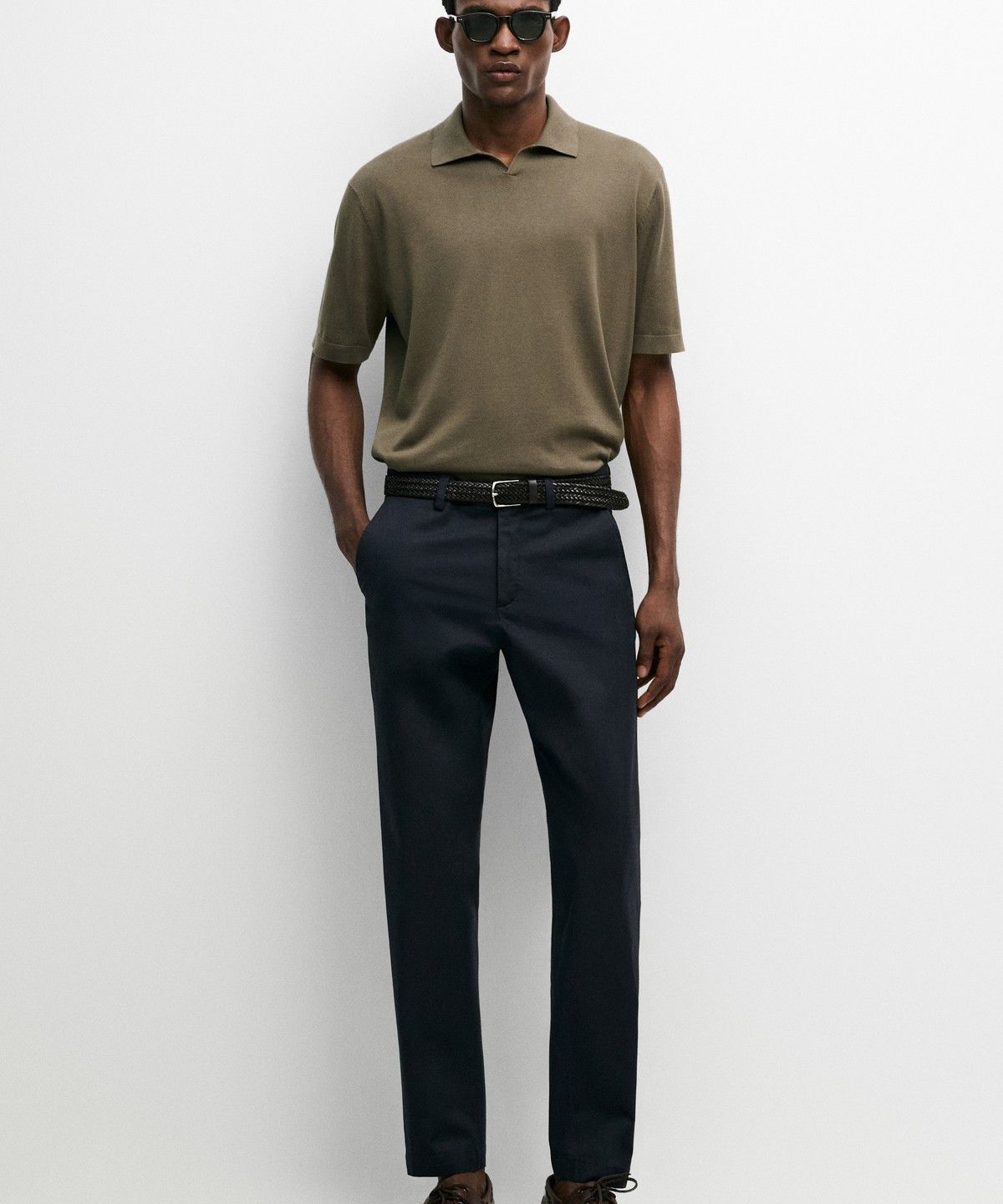 마시모두띠(MASSIMO DUTTI) 코튼 블렌드 슬림 핏 팬츠