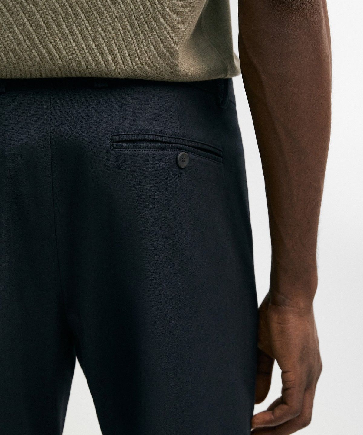 마시모두띠(MASSIMO DUTTI) 코튼 블렌드 슬림 핏 팬츠