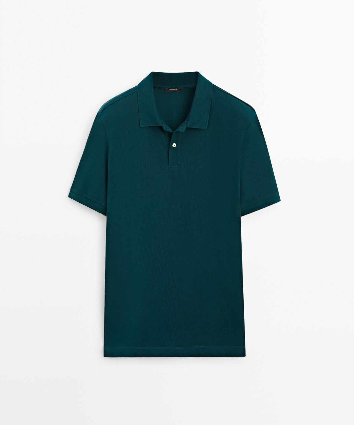 마시모두띠(MASSIMO DUTTI) 마이크로 텍스처드 코튼 피케 폴로 셔츠
