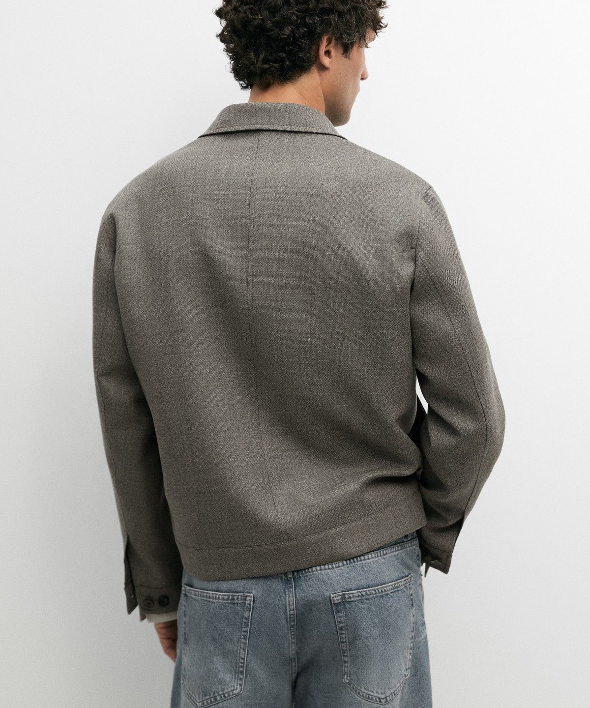 마시모두띠(MASSIMO DUTTI) 100% 울 구조적 재킷