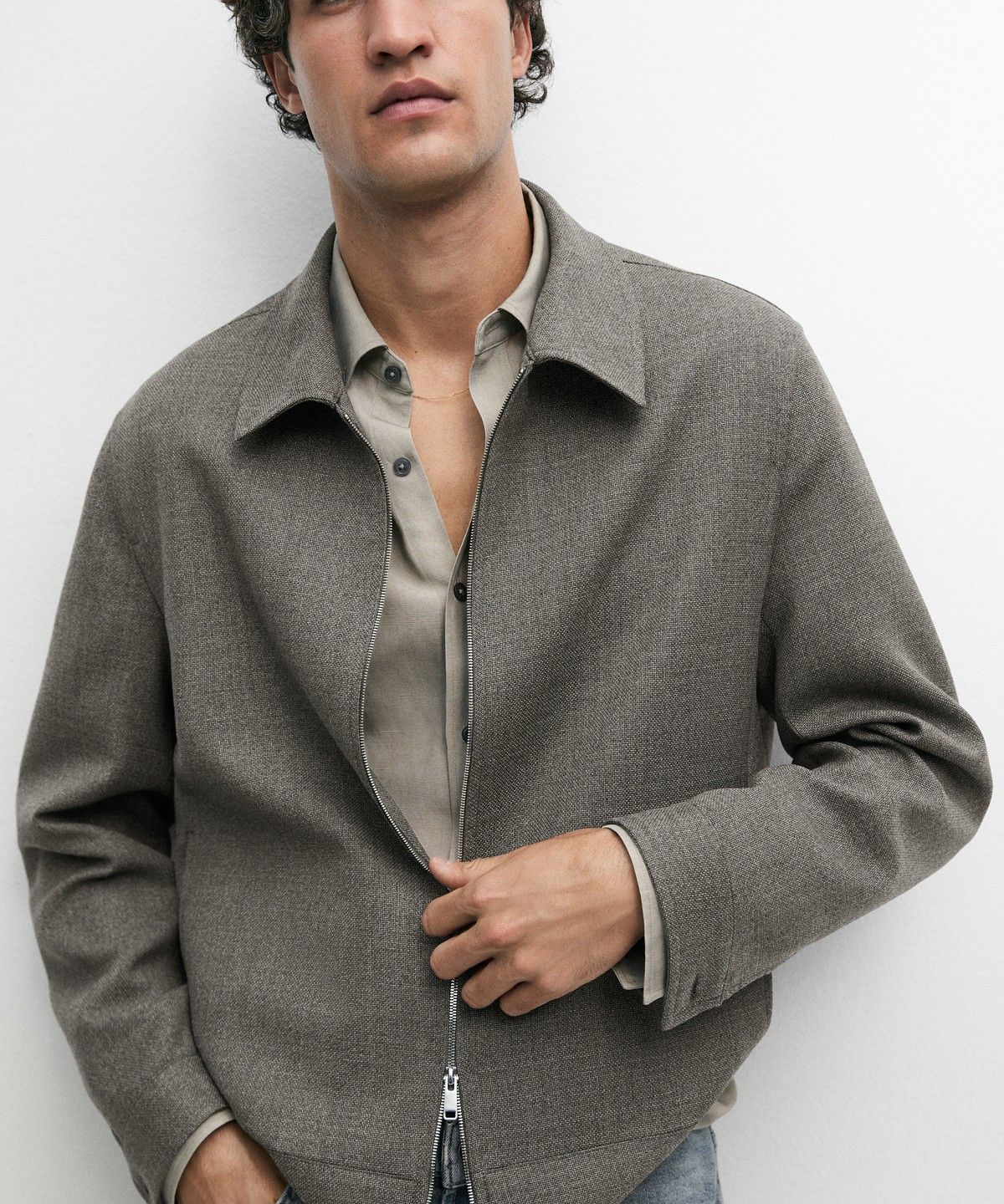 마시모두띠(MASSIMO DUTTI) 100% 울 구조적 재킷