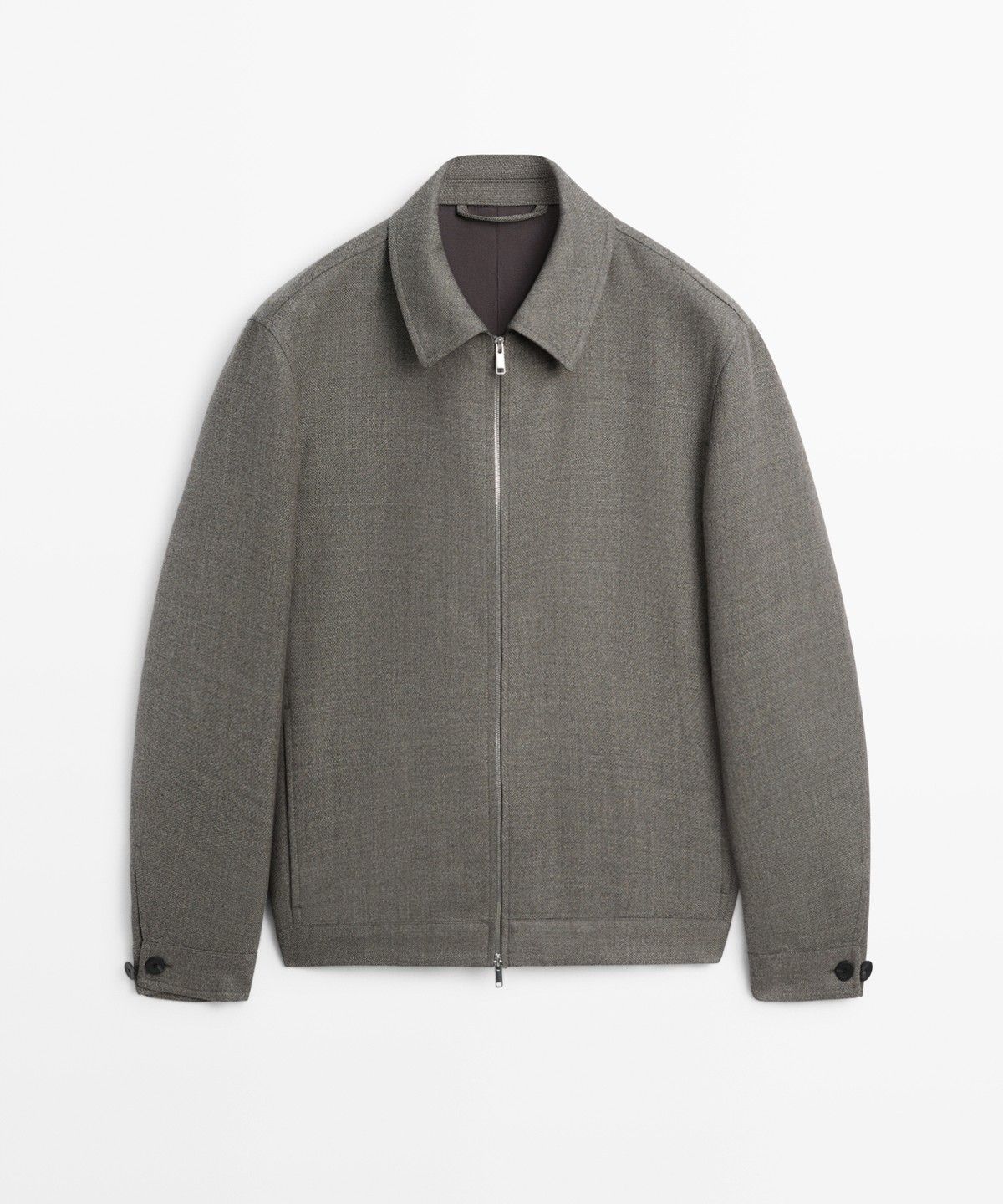마시모두띠(MASSIMO DUTTI) 100% 울 구조적 재킷
