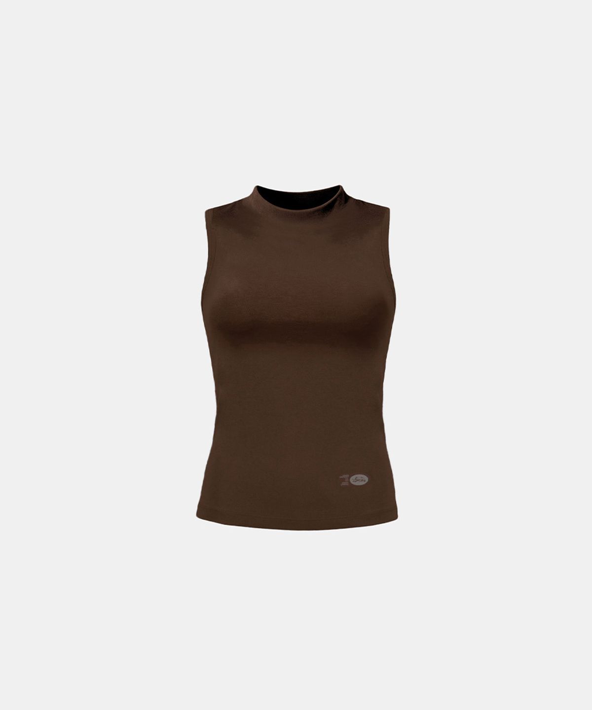 배드블러드(BADBLOOD) Everyday Mock-Neck Tank - Brown