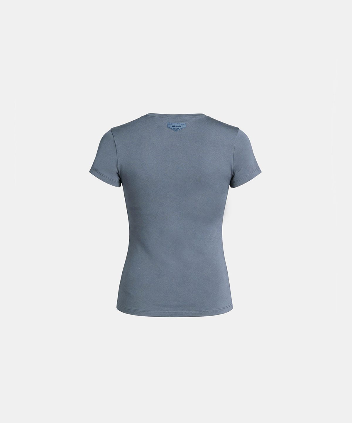 배드블러드(BADBLOOD) Everyday Crew Neck Short Sleeve T-Shirt - Blue gray