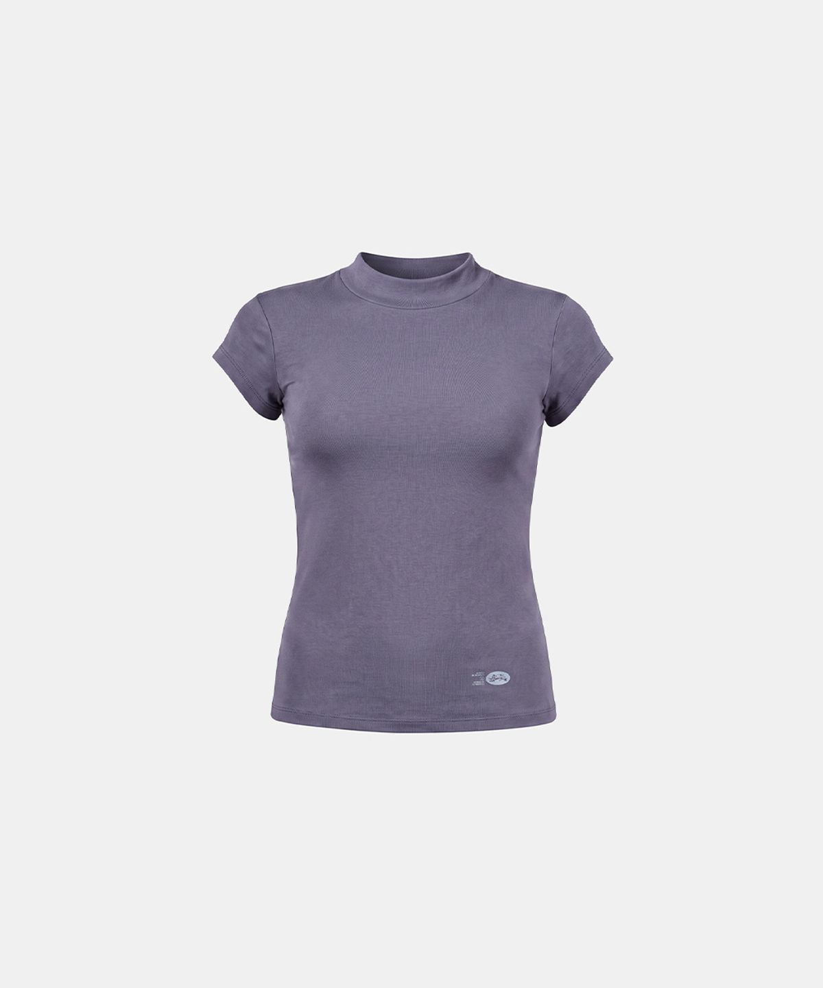 배드블러드(BADBLOOD) Everyday Mock-Neck Short Sleeve T-Shirt - Charcoal
