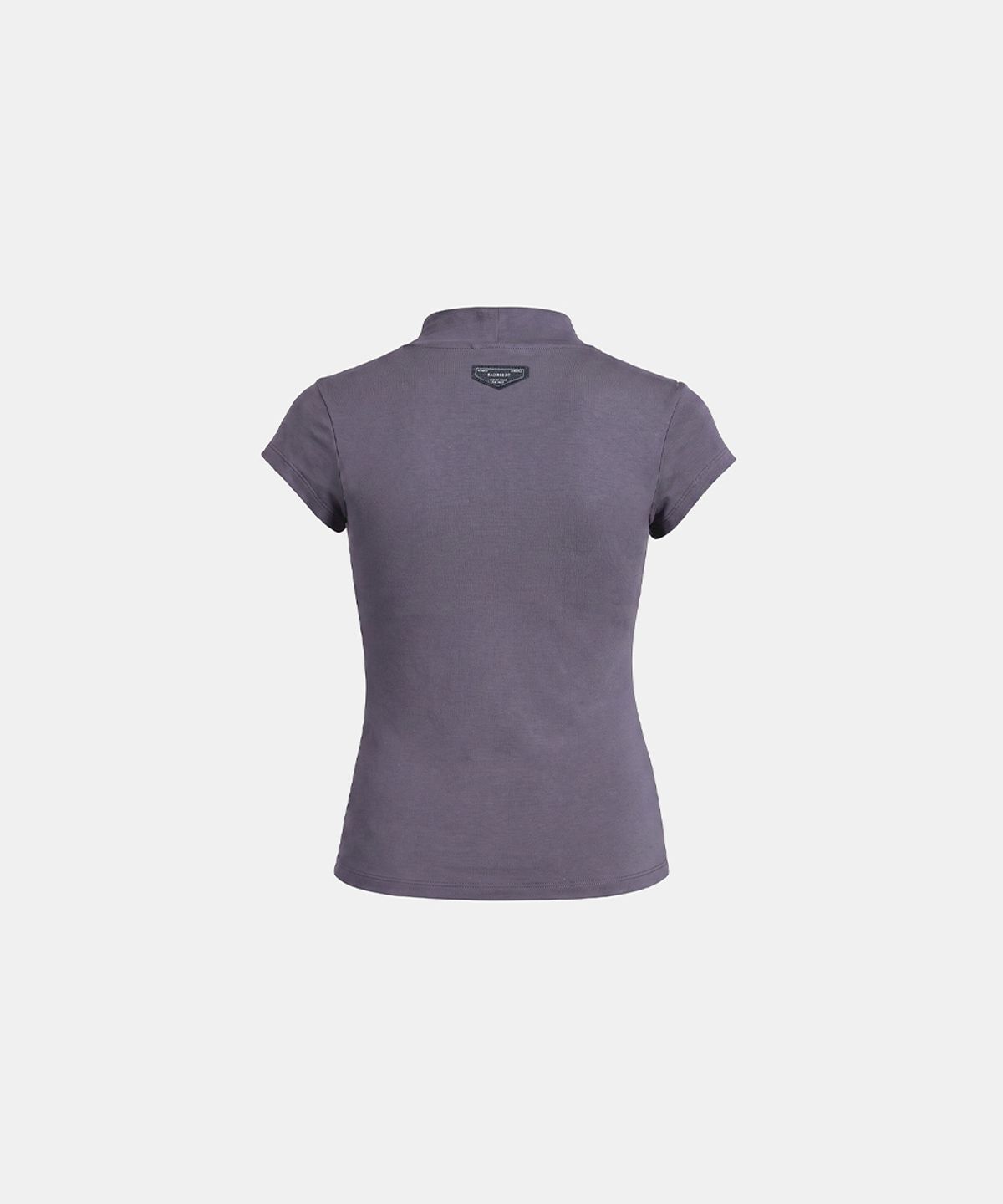 배드블러드(BADBLOOD) Everyday Mock-Neck Short Sleeve T-Shirt - Charcoal