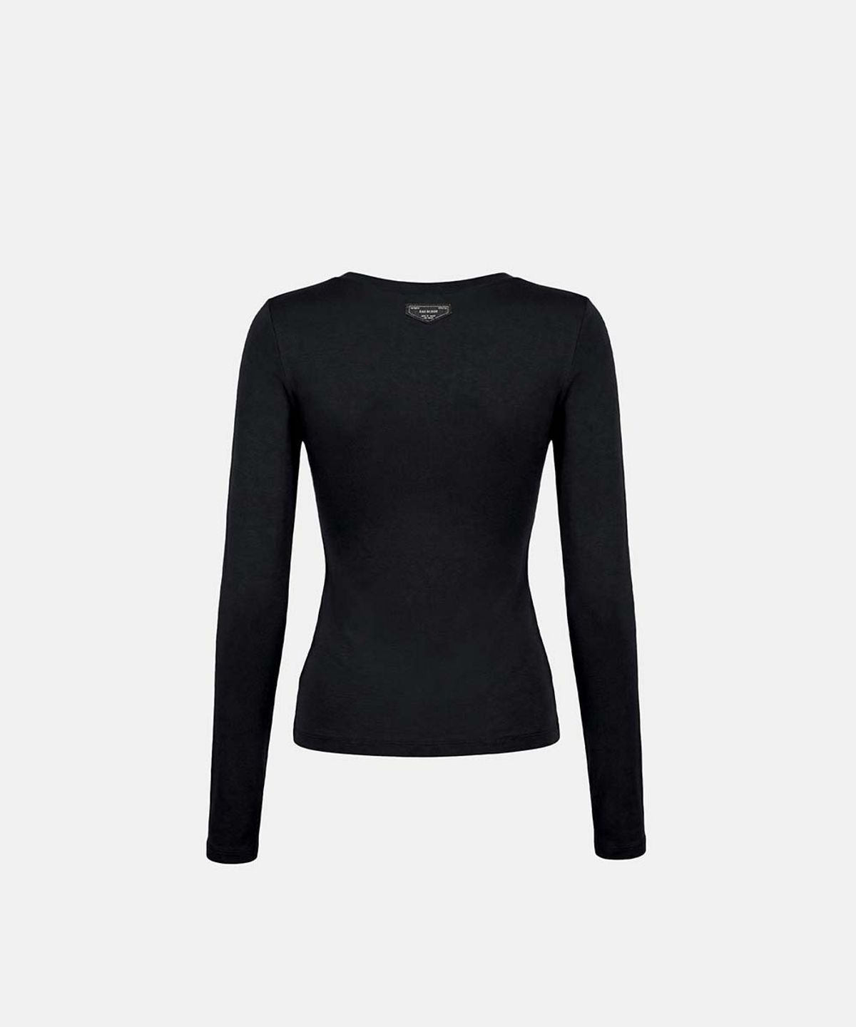 배드블러드(BADBLOOD) Everyday Scoop Neck Long Sleeve T-Shirt - Black