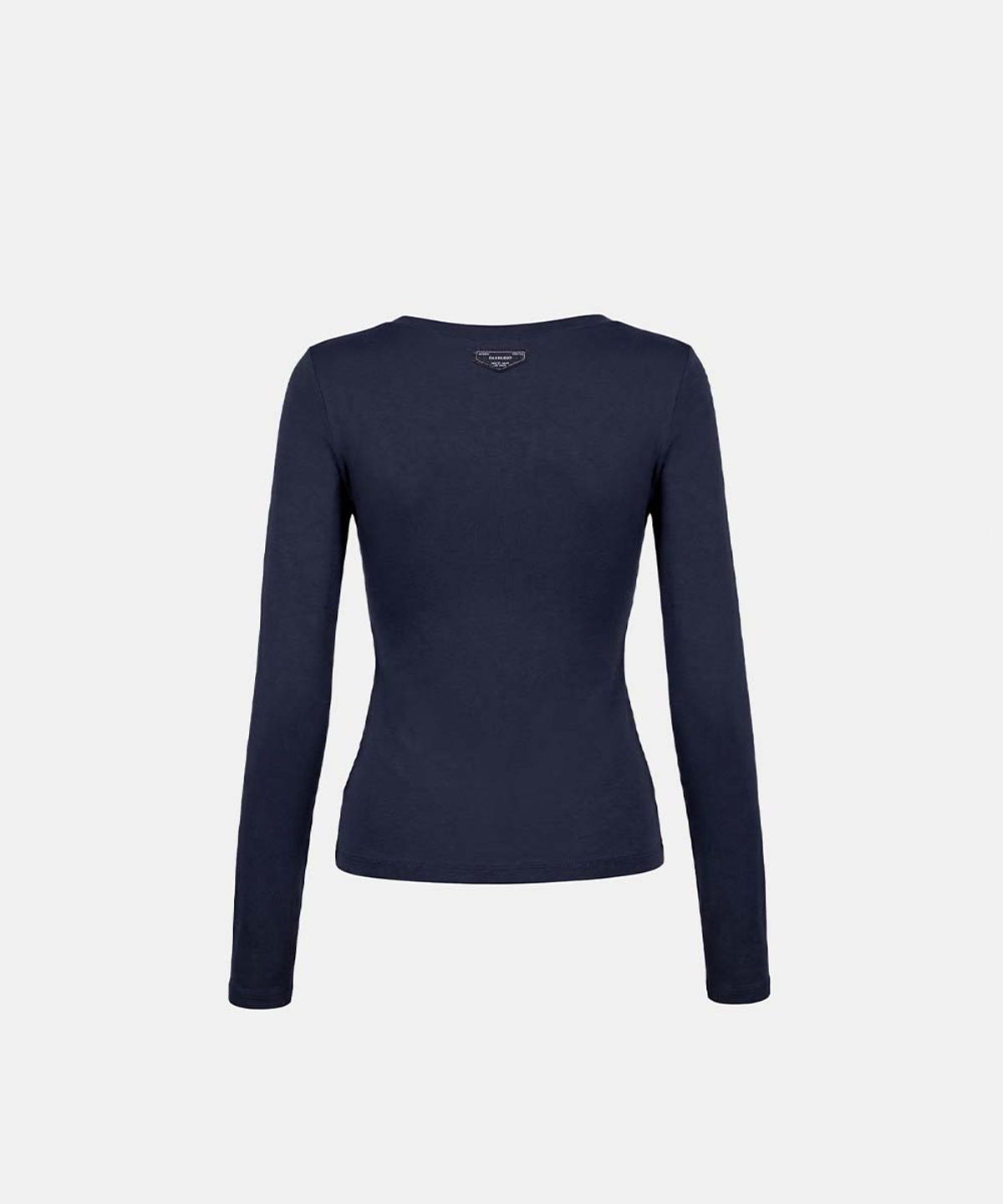 배드블러드(BADBLOOD) Everyday Scoop Neck Long Sleeve T-Shirt - Navy