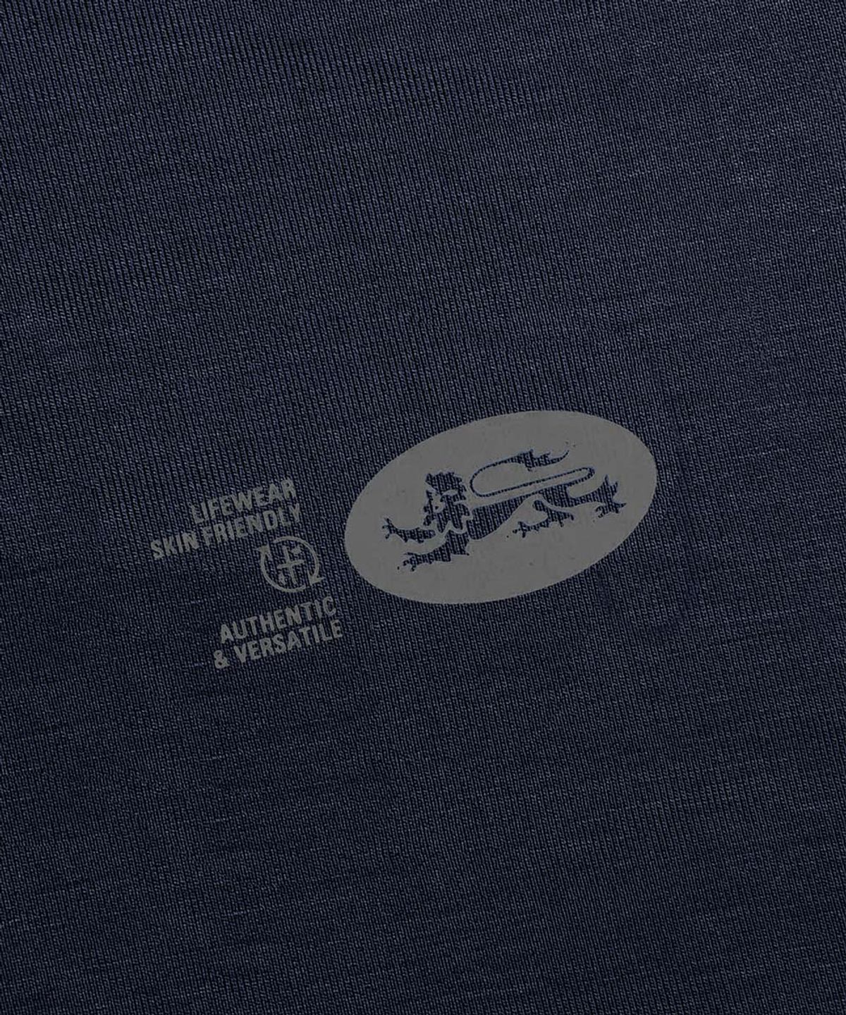 배드블러드(BADBLOOD) Everyday Scoop Neck Long Sleeve T-Shirt - Navy