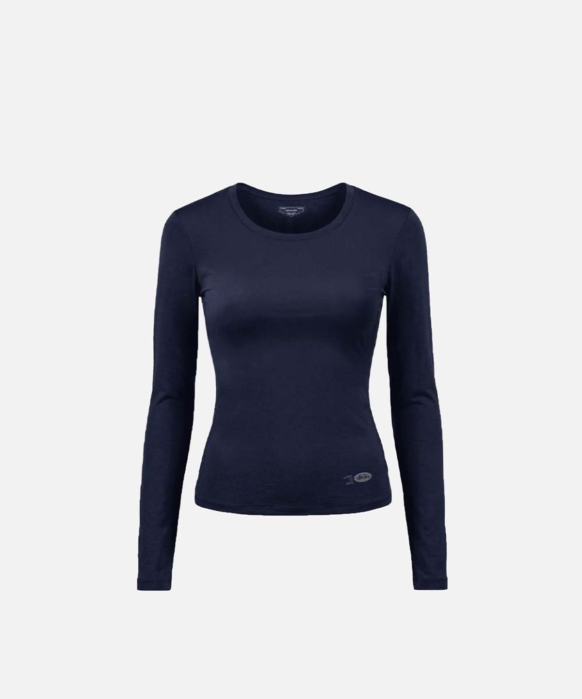 배드블러드(BADBLOOD) Everyday Scoop Neck Long Sleeve T-Shirt - Navy
