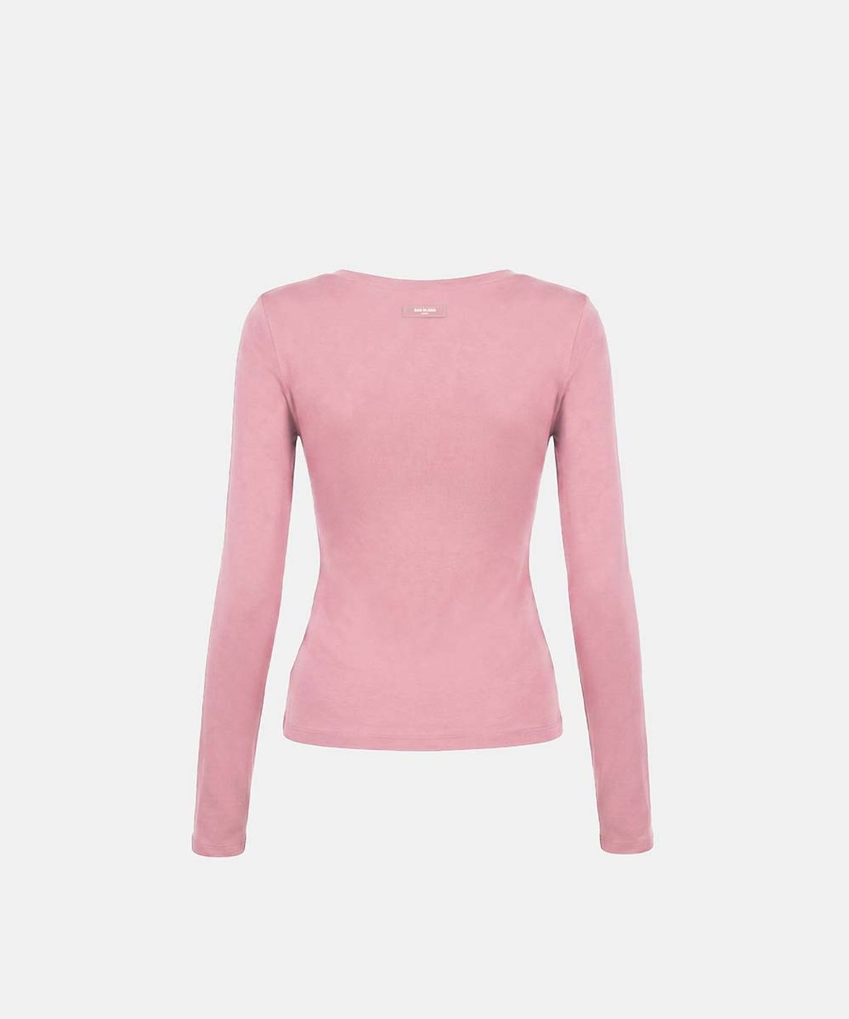 배드블러드(BADBLOOD) Everyday Scoop Neck Long Sleeve T-Shirt - Pink