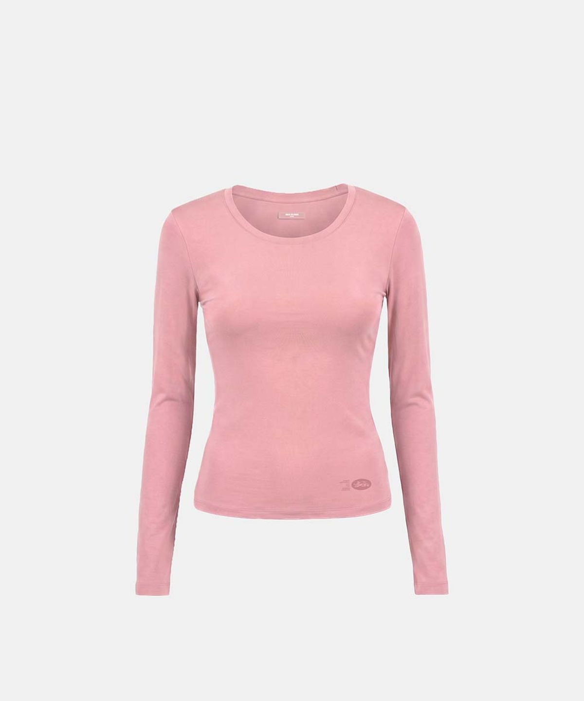 배드블러드(BADBLOOD) Everyday Scoop Neck Long Sleeve T-Shirt - Pink