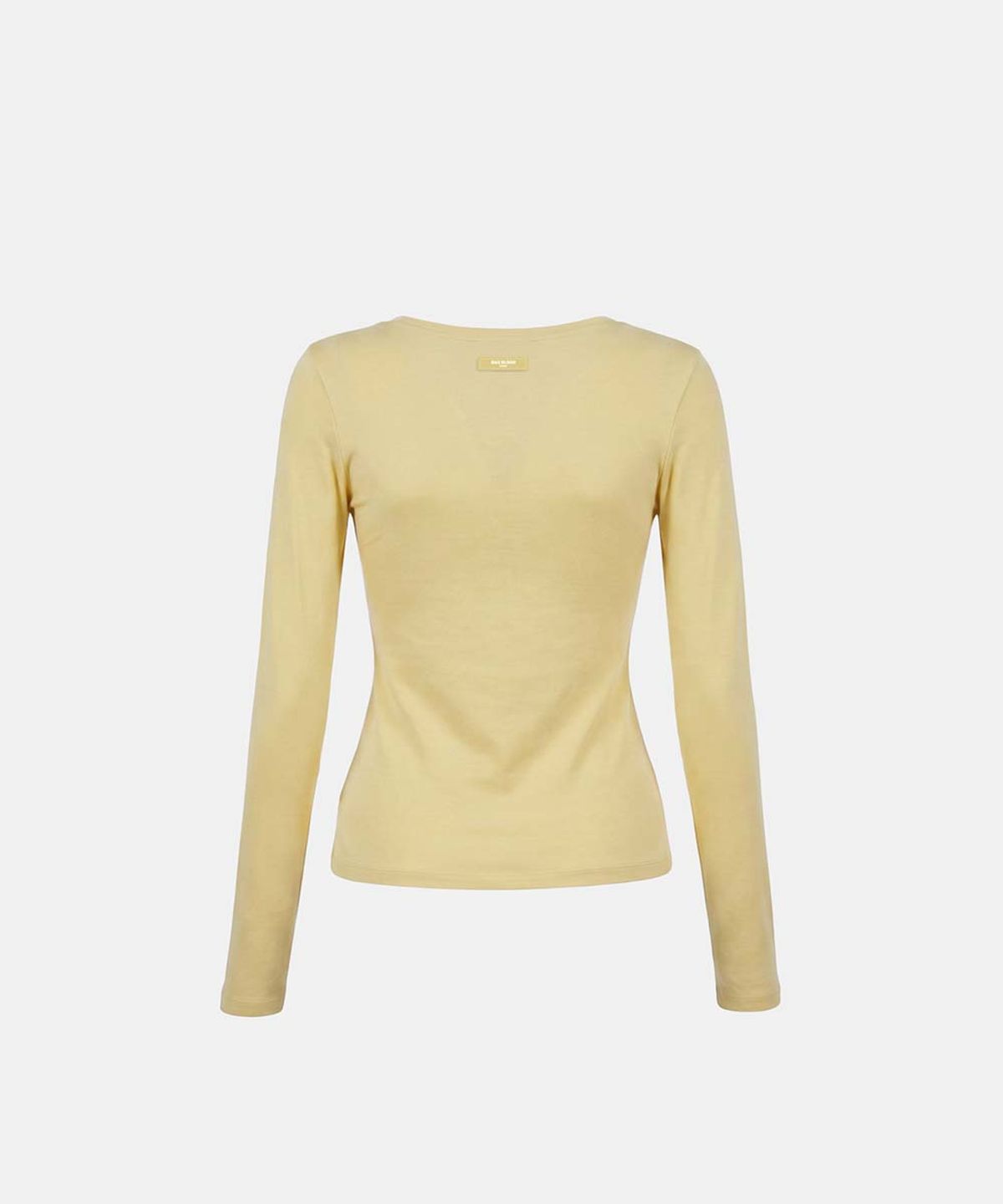 배드블러드(BADBLOOD) Everyday Scoop Neck Long Sleeve T-Shirt - Yellow