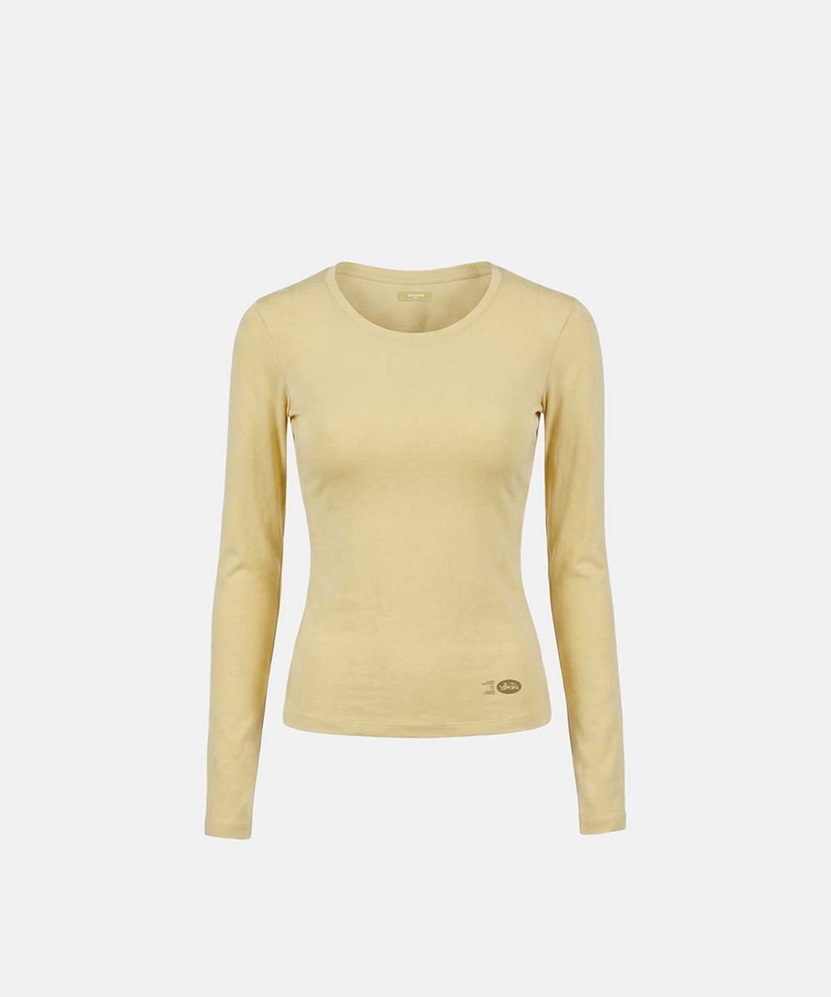 배드블러드(BADBLOOD) Everyday Scoop Neck Long Sleeve T-Shirt - Yellow