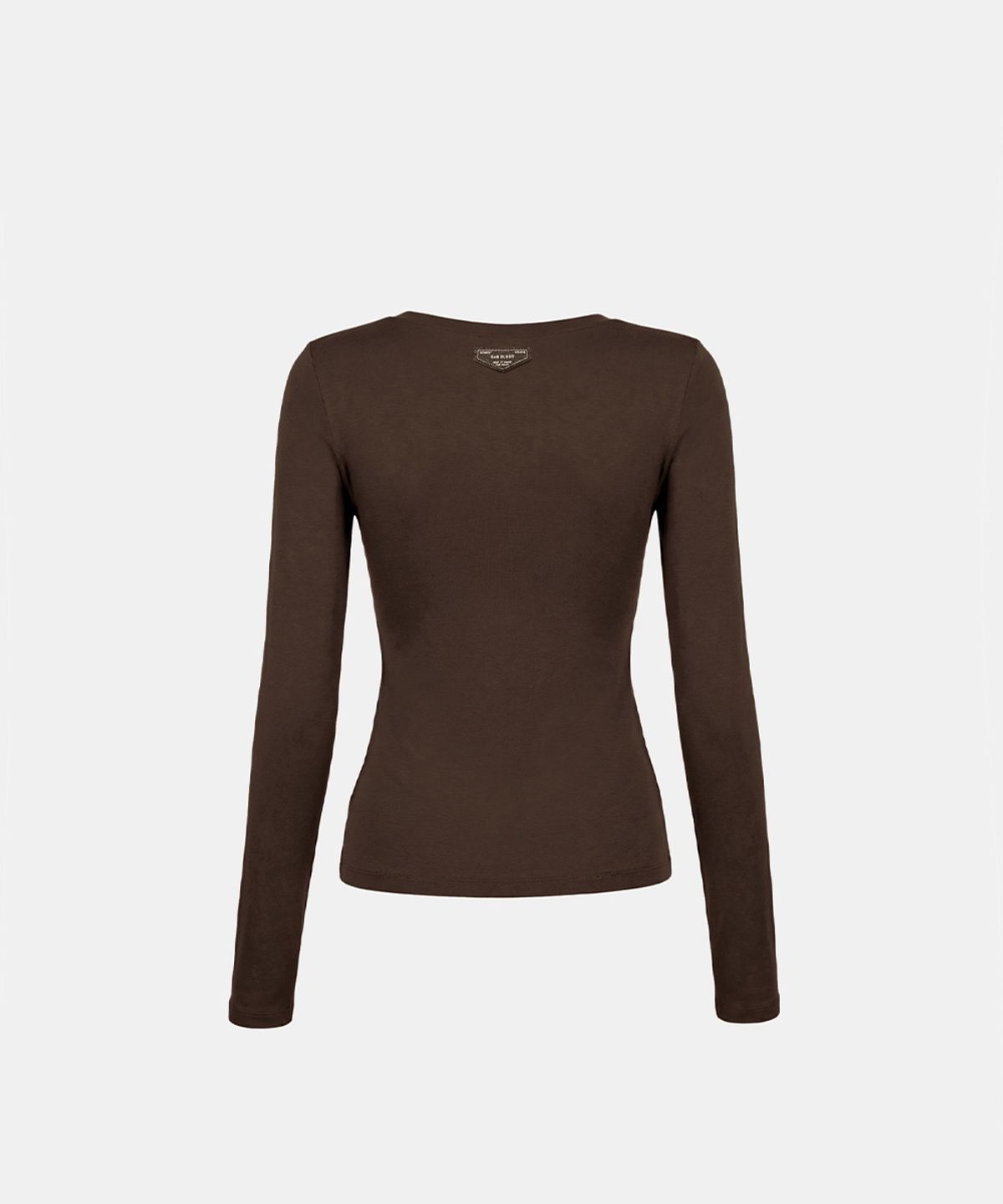 배드블러드(BADBLOOD) Everyday Crew Neck Long Sleeve T-Shirt - Brown
