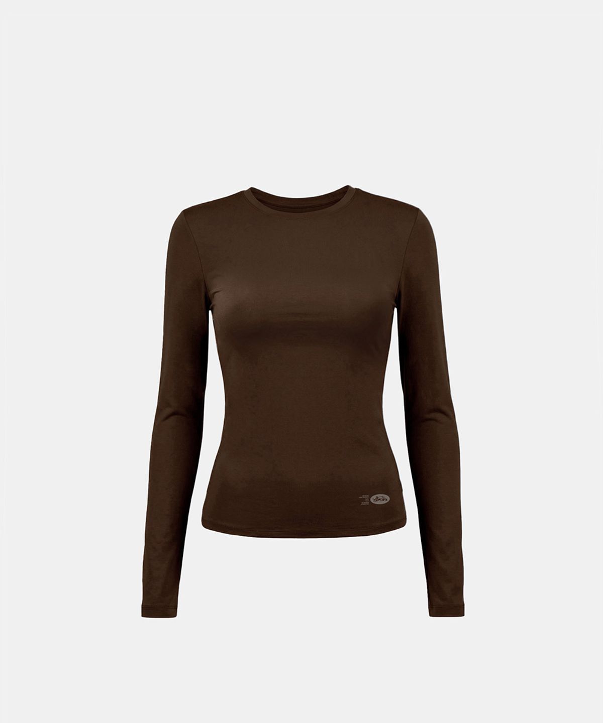 배드블러드(BADBLOOD) Everyday Crew Neck Long Sleeve T-Shirt - Brown