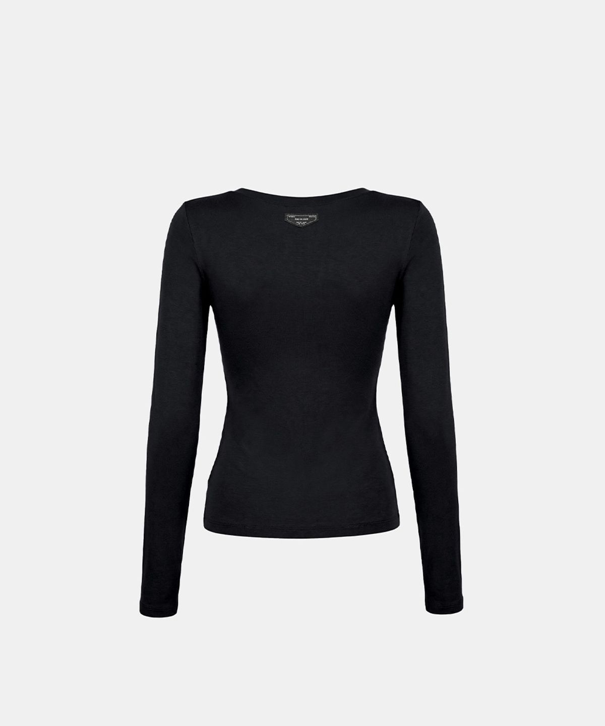 배드블러드(BADBLOOD) Everyday Zip Henley Long Sleeve T-Shirt - Black