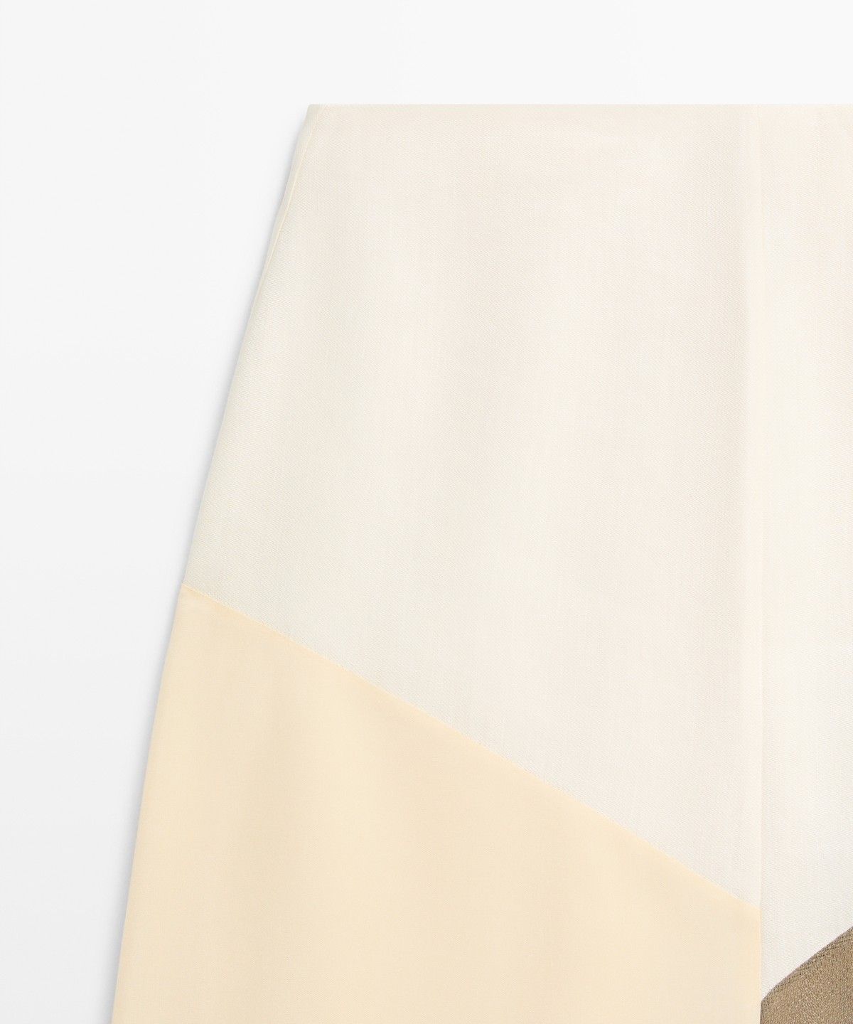 마시모두띠(MASSIMO DUTTI) 패치워크 디테일 플루이드 미디 스커트
