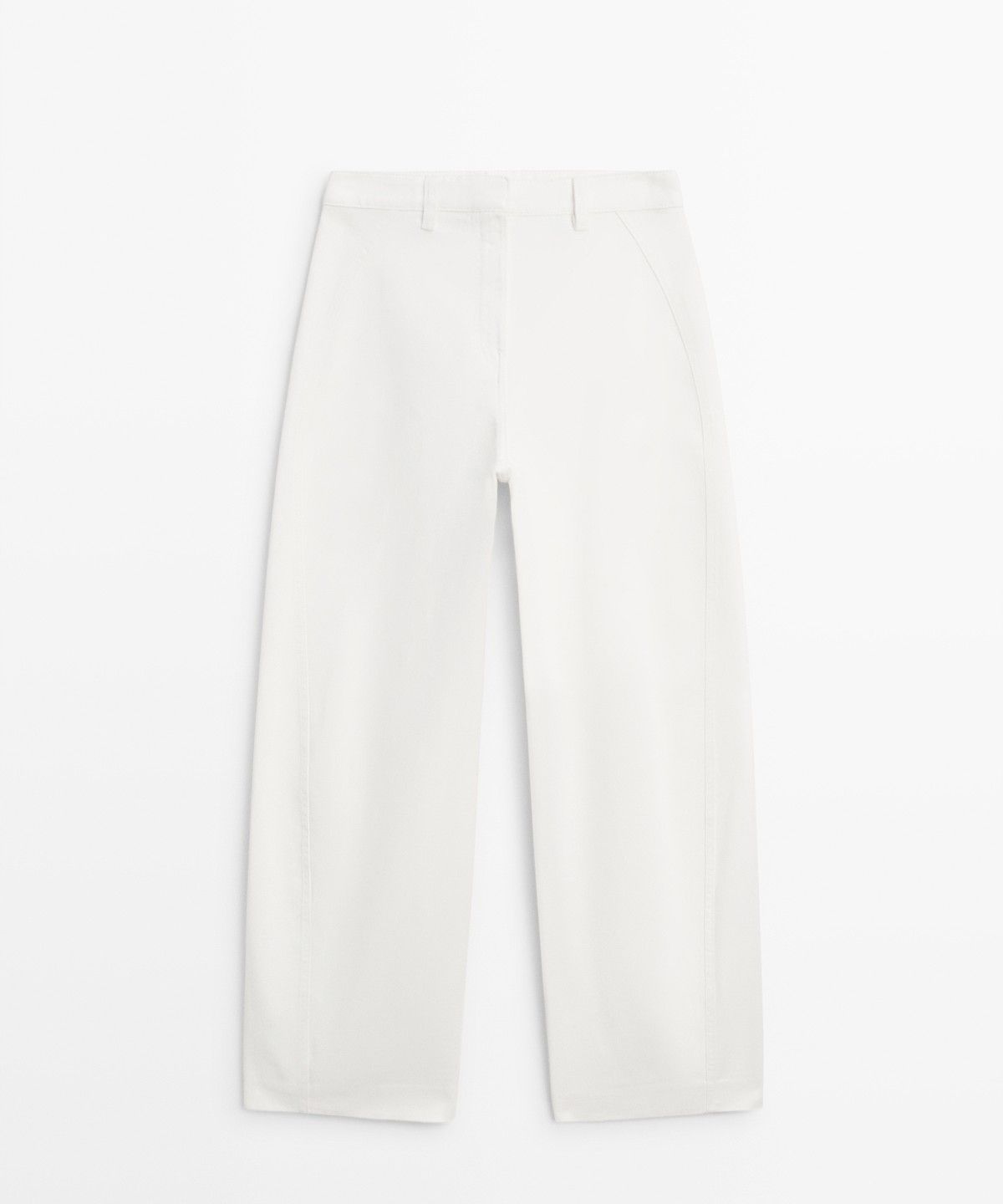 마시모두띠(MASSIMO DUTTI) 100% 코튼 배럴 팬츠
