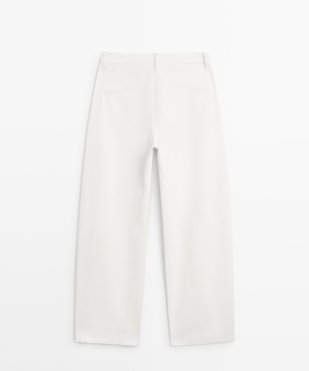 마시모두띠(MASSIMO DUTTI) 100% 코튼 배럴 팬츠
