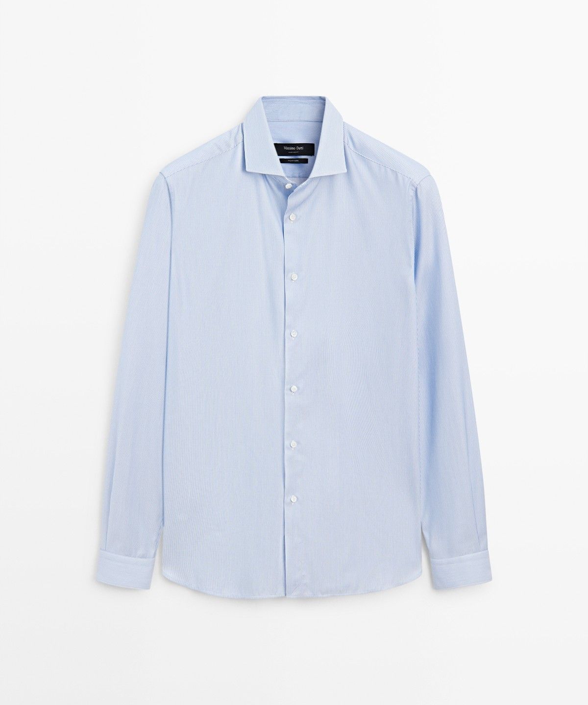 마시모두띠(MASSIMO DUTTI) 100% 코튼 슬림 핏 스트라이프 셔츠