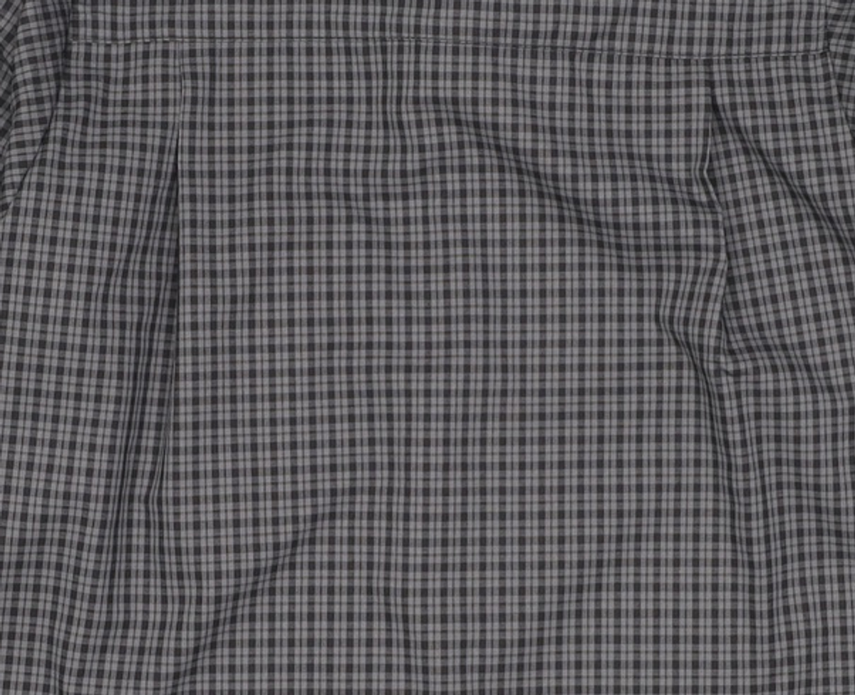 오헤시오(OHESHIO) LAYERED COLLAR SHIRT, CHARCOAL CHECK FREE