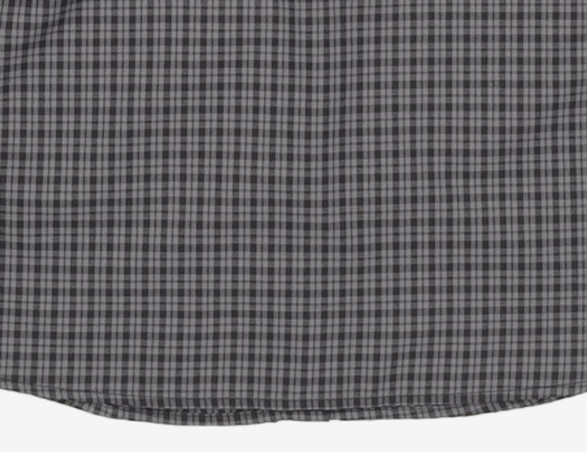 오헤시오(OHESHIO) LAYERED COLLAR SHIRT, CHARCOAL CHECK FREE