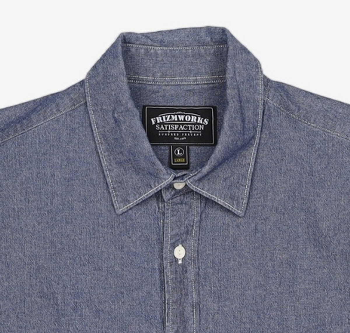 프리즘웍스(FRIZMWORKS) CIGARETTE POCKET CHAMBRAY SHIRT _ INDIGO L