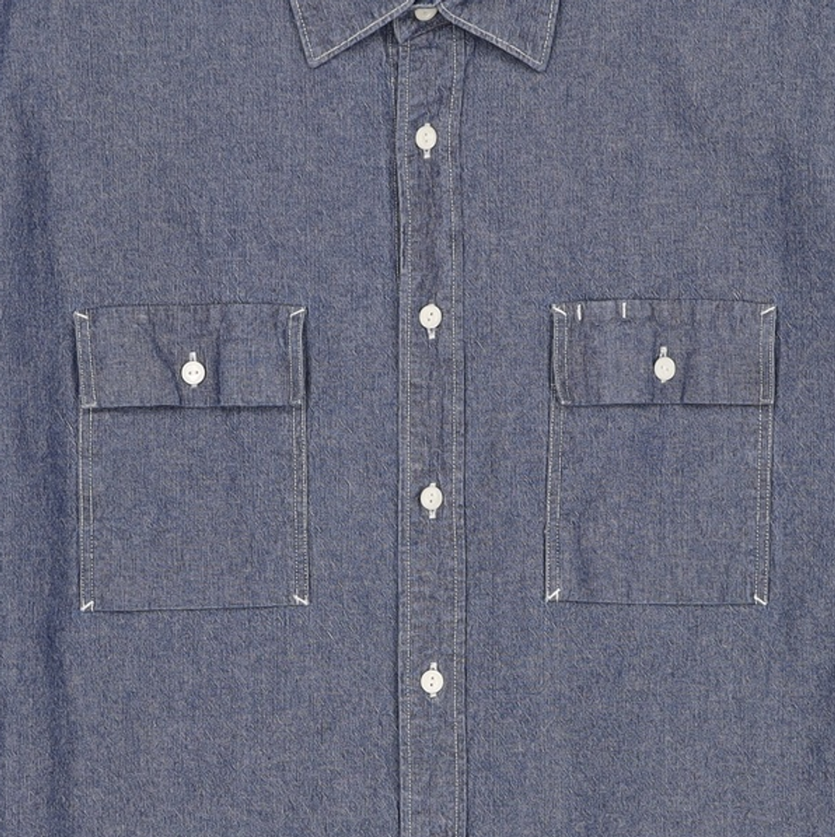프리즘웍스(FRIZMWORKS) CIGARETTE POCKET CHAMBRAY SHIRT _ INDIGO L