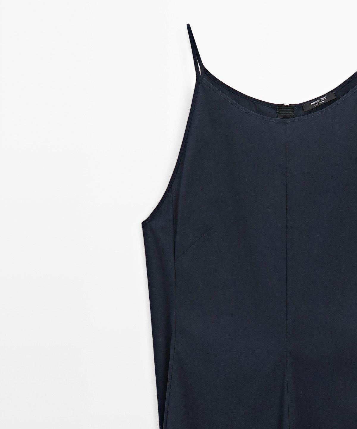 마시모두띠(MASSIMO DUTTI) 포플린 슬림 스트랩 원피스