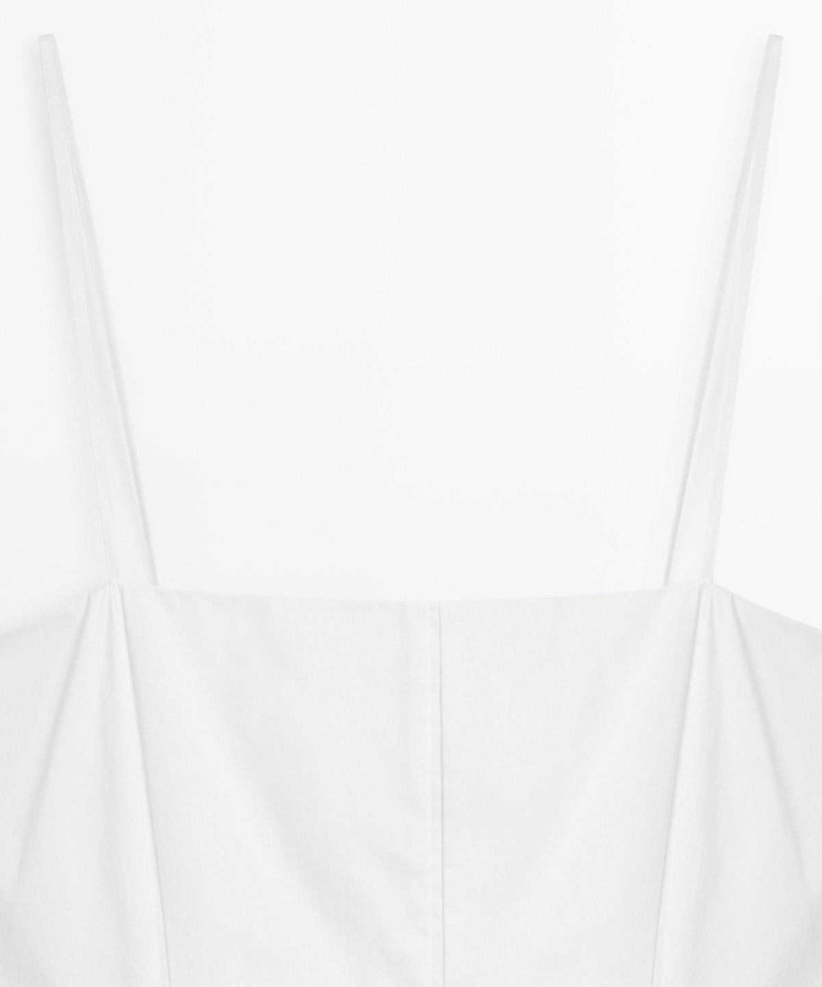 마시모두띠(MASSIMO DUTTI) 코튼 포플린 스트랩 미디 원피스