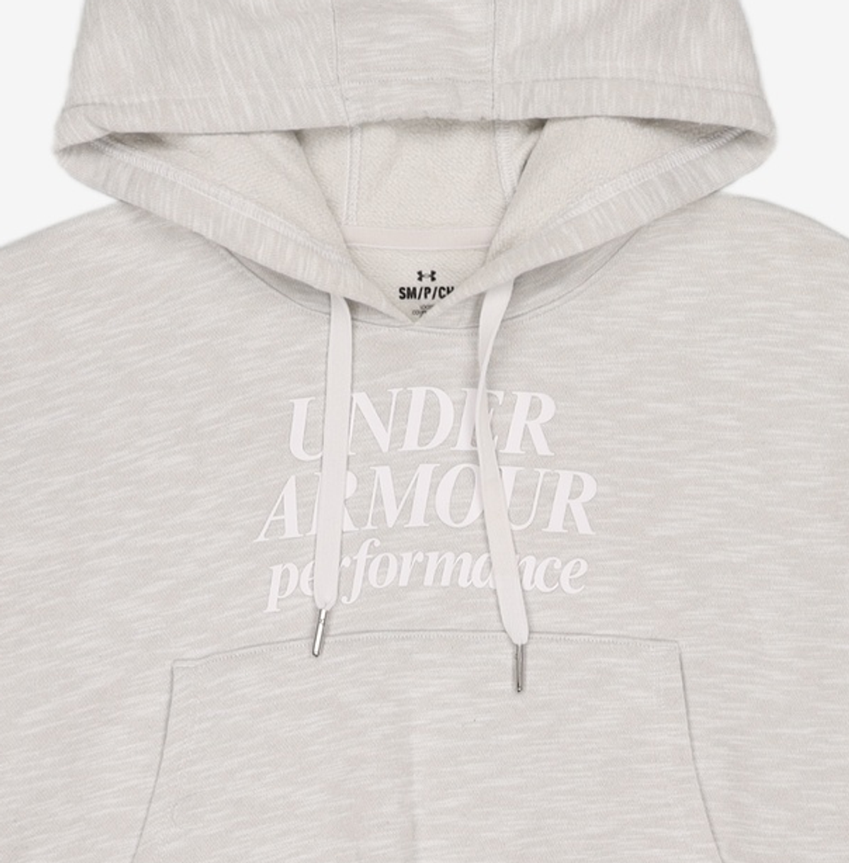 언더아머(UNDERARMOUR) 여성 에센셜 스크립트 후드티 1374107-100 S
