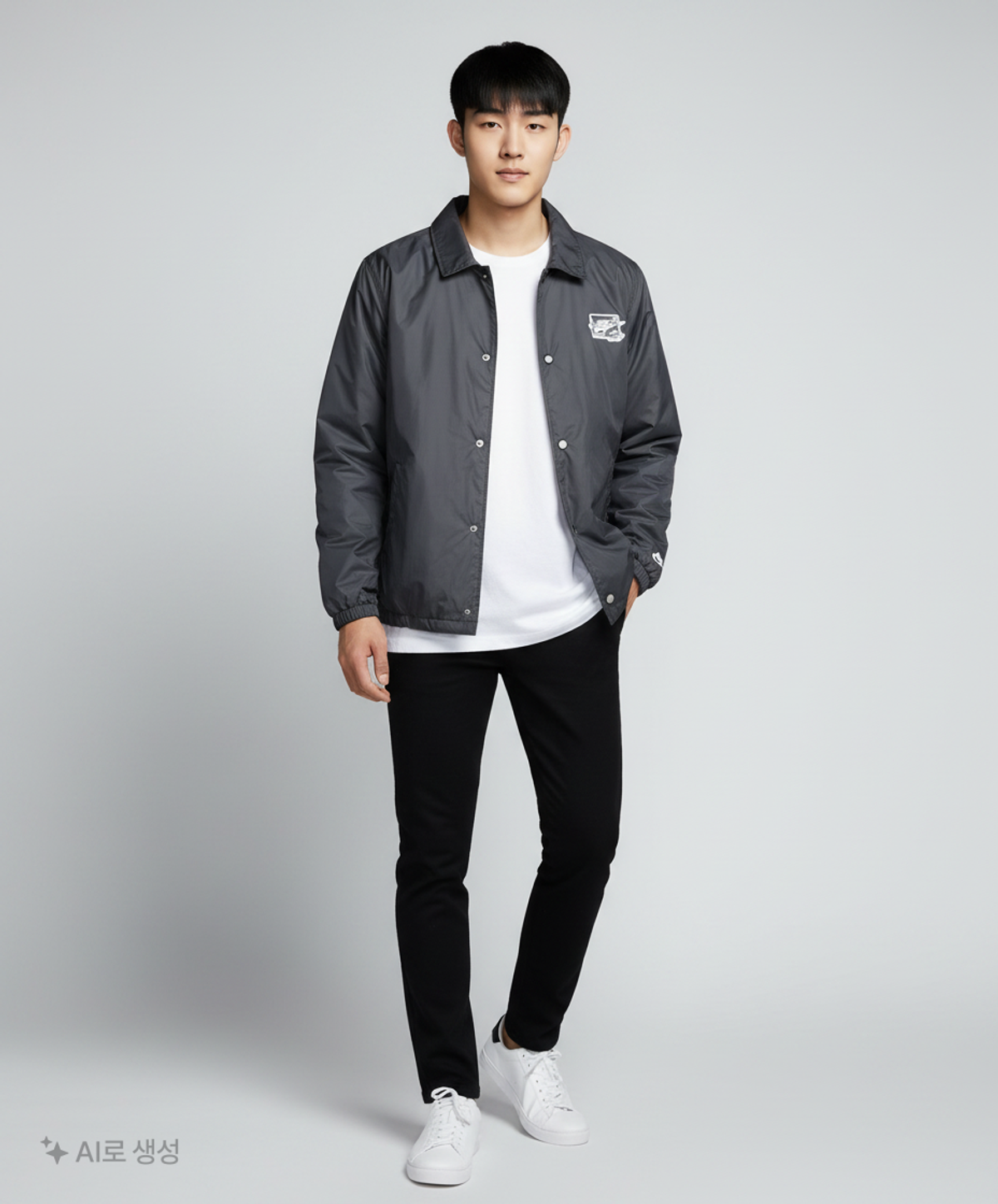 나이키(NIKE) 클럽 코치 재킷 M - 블랙:화이트 / FZ0801-010 95
